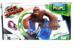 Magic Toys Top Speed: King-Kong 360°-os dupla szuper hurok versenypálya gorilla figurával 1db kisautóval 1/64 (MKK332169)