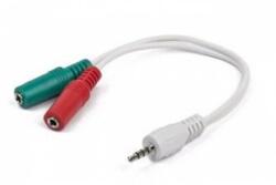 Gembird Cable audio Gembird Adapter Jack 3, 5mm (4 pin) na 2x3, 5mm M/F, 20cm, audio