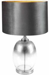 Eurofirany Kelsi asztali lámpa bársony búrával Ezüst 40x70 cm