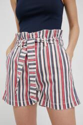 Pepe Jeans farmer rövidnadrág Phoebe Stripe női, mintás, magas derekú - többszínű 29