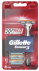 Gillette Aparat de ras cu 6 casete interschimbabile - Gillette Sensor3 Red Edition 6 buc