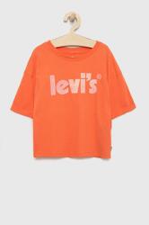 Levi's tricou de bumbac pentru copii culoarea portocaliu PPYY-TSG0EL_22X