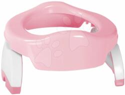 Kalencom Utazó bili/ WC szűkítő Potette Plus Pastel rózsaszín-fehér + 3 db eldobható zacskó és utazótáska 15 hó-tól (KAL2106551)