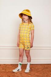 Mini Rodini pantaloni scurți din bumbac pentru copii culoarea galben, cu imprimeu PPYY-SZG07R_11X