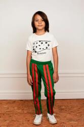 Mini Rodini pantaloni de trening pentru copii culoarea verde, cu imprimeu PPYY-SPB07D_77X