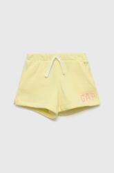 Gap pantaloni scurti copii culoarea galben, cu imprimeu, talie reglabila PPYY-SZG044_10X