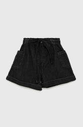 Birba&Trybeyond pantaloni scurti din denim pentru copii culoarea negru, neted PPYY-SZG073_99X