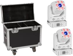 EUROLITE Set 2x LED TMH-H90 Hybrid Moving-Head Spot/Wash COB wh + Case (20000922) - showtechpro