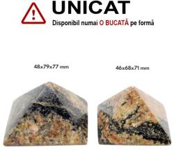 Piramida Piatra Lunii cu Turmalina Minerala Naturala - 46-48 x 68-79 x 71-77 mm - 1 Buc