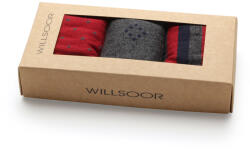 Willsoor Set 3 perechi de șosete bărbătești, în culoarea gri-roșu 9939