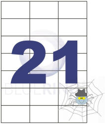 Bluering Etikett címke, 70x42, 3mm, 100 lap, 21 címke/lap Bluering®