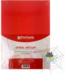 FORTUNA A4 230 gram matt bőrhatású piros hátlap - 100 db/csomag