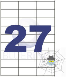 Bluering Etikett címke, 70x32mm, 100 lap, 27 címke/lap Bluering® - spidershop