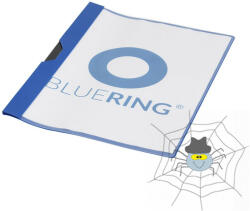 BLUERING Gyorsfűző klip mappa A4, műanyag 30laphoz fém klippes Bluering® kék