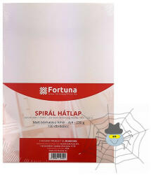 FORTUNA A4 230 gram matt bőrhatású fehér hátlap - 100 db/csomag