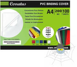 CERRATUS A4 200 micron átlátszó zöld előlap - 100 db/csomag