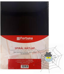 FORTUNA A4 230 gram matt bőrhatású fekete hátlap - 100 db/csomag