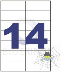 Bluering Etikett címke, 105x42, 4mm, 14 címke/lap Bluering®