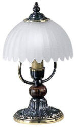 Reccagni Angelo Veioza, Lampa de masa design italian din alama cu lemn 3610 (RA-P. 3610)