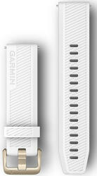 Garmin Curea Garmin Quick Release 20 mm, silicon, albă, cataramă aurie (Venu, Venu Sq, Venu 2 plus, etc. )