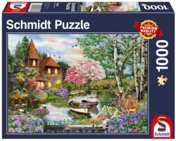 Schmidt Spiele Puzzle Schmidt din 1000 de piese - Casa de langa lac (58985) Puzzle