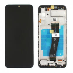 Samsung A032F Galaxy A03 Core Előlap keret+LCD Kijelző+Érintőüveg, Black, Fekete (GH81-21711A) Gyári, Service Pack