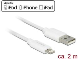 Delock USB-A /// Apple Lightning adat- és töltőkábel (2m) (83919) (83919)