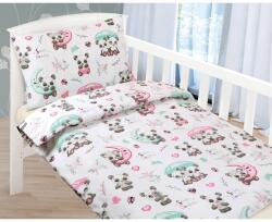 Bellatex Lenjerie de pat din bumbac, pentru copii, AgataUrsuleț Panda, 90 x 135 cm, 45 x 60 cm Lenjerie de pat