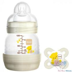 MAM Anti-Colic 130 ml-es cumisüveg + AJÁNDÉK MAM Start játszócumi - Bézs róka