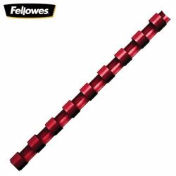 Fellowes spirál, műanyag, 12 mm, piros, 56-80 lap, 100db (IFW53464)
