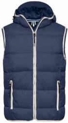 James & Nicholson (Daiber) Férfi mellény kapucnival JN1076 - Sötétkék / fehér | 3XL (1-JN1076-1714117)