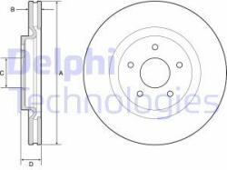 DELPHI Disc frana DELPHI BG9195C (BG9195C) - automobilus