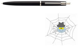 ICO Golyóstoll ICO Blanka K műanyag nyomógombos fekete 0, 8 mm - spidershop