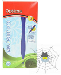 Optima Golyóstoll OPTIMA nyomógombos 521 kék - spidershop