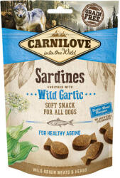 CARNILOVE Dog Semi Moist Snack Sardines enriched with Wild garlic (3 pungi | 3 x 200 g) 600 g