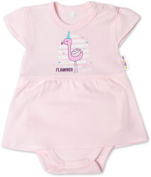 Baby Nellys Bumbac baby fuste, cr. mânecă, Flamingo - Sf. roz