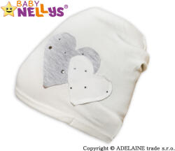 Baby Nellys Baby Nellys® pălărie bumbac inimă - crem