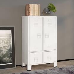 vidaXL Dulap de haine industrial, alb, 67x35x107 cm, oțel (339611) Garderoba