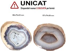  Geoda din Agata cu Cristal de Cuart Natural - 87-88 x 74-75 x 43-58 mm - 1 Buc