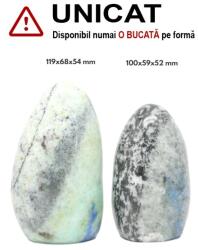  Piatra Lunii cu Garnierit Mineral Natural Rulat - 100-119 x 59-68 x 52-54 mm - ( XXL ) - 1 Buc