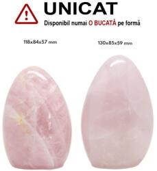  Cuart Roz Mineral Natural Rulat - 118-130 x 84-85 x 57-59 mm - ( XXL ) - 1 Buc