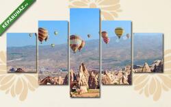 Többrészes Vászonkép, Vadlovak és hőlégballonok, Cappadocia(135x70 cm, S01)