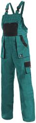 CXS Pantaloni de lucru pentru damă CXS LUXY SABINA cu bretele - Verde / neagră | 50 (1030-008-510-50)
