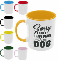 Sorry I can't, I have plans with my dog - Színes Bögre (168000)