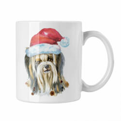 Shih Tzu vízfestmény - Fehér Bögre (435317)