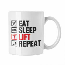  Eat Sleep Lift Repeat - Fehér Bögre (752214)