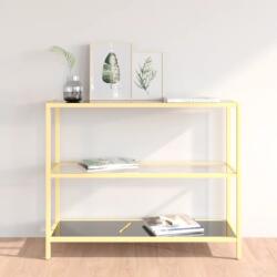 vidaXL Raft, negru și transparent, 100x36x90 cm, sticlă securizată (331634) Biblioteca