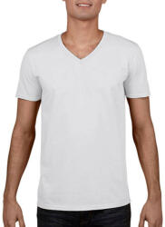 Gildan Férfi póló Rövid ujjú Gildan Gildan Mens Softstyle V-Neck T-Shirt - M, Fehér