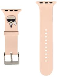 Karl Lagerfeld Apple Watch Series1/2/3/4/5(42/44mm) Karl Lagerfeld Karl Head szíj, rózsaszín - KLAWLSLKP