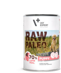 VetExpert Hrana umeda pentrucaini, puppy, RAW PALEO, miel si vitel, 400 g